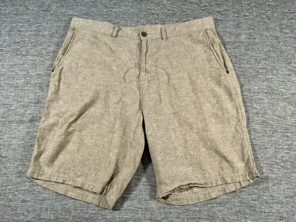 Patagonia Back Step Shorts Mens 36 9.5" Beige Hemp Organic Cotton 57735